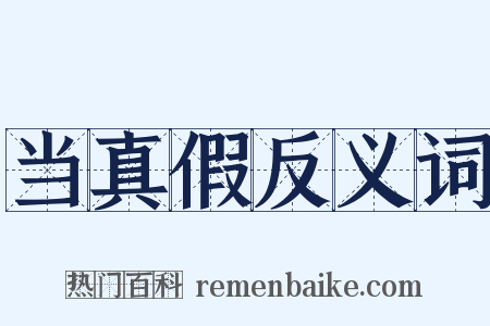 当真假反义词是什么意思的图片